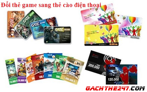 Đổi thẻ game thành thẻ cào điện thoại
