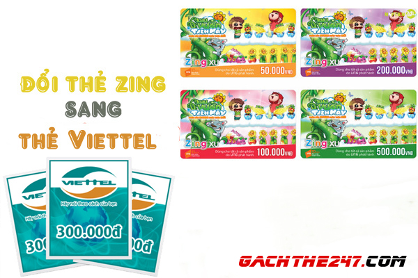 Đổi thẻ Zing sang thẻ Viettel