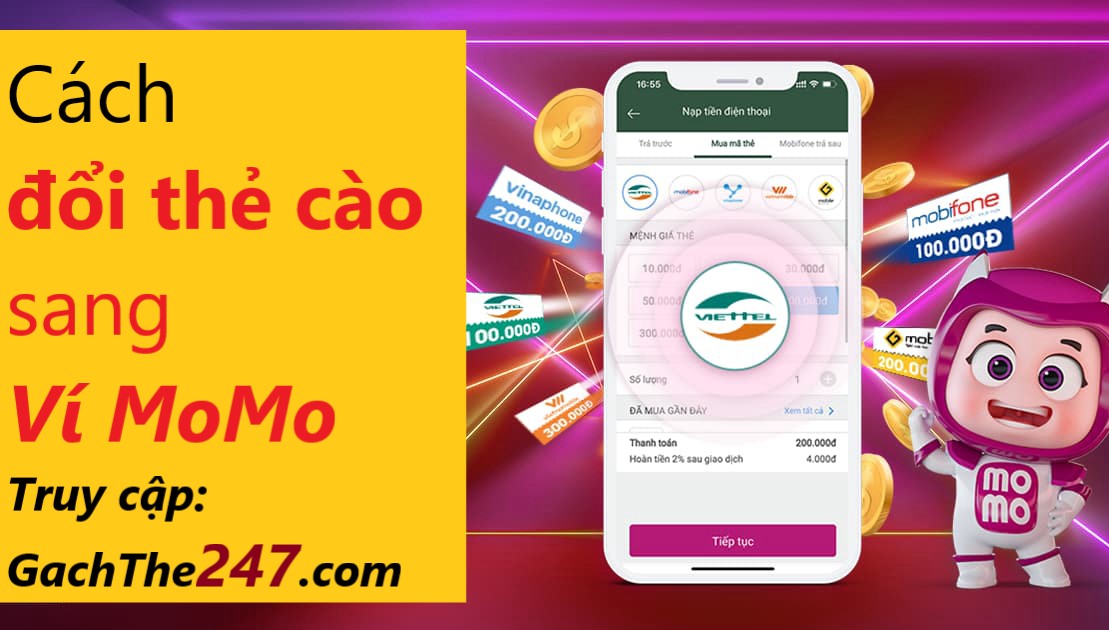 Cách chuyển đổi thẻ cào viettel Vina Mobi sang Ví MOMO dễ dàng - Ảnh 2