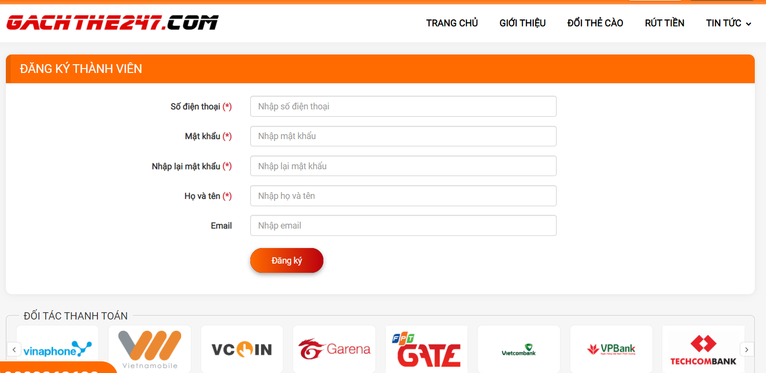 đổi thẻ cào ra tiền mặt atm
