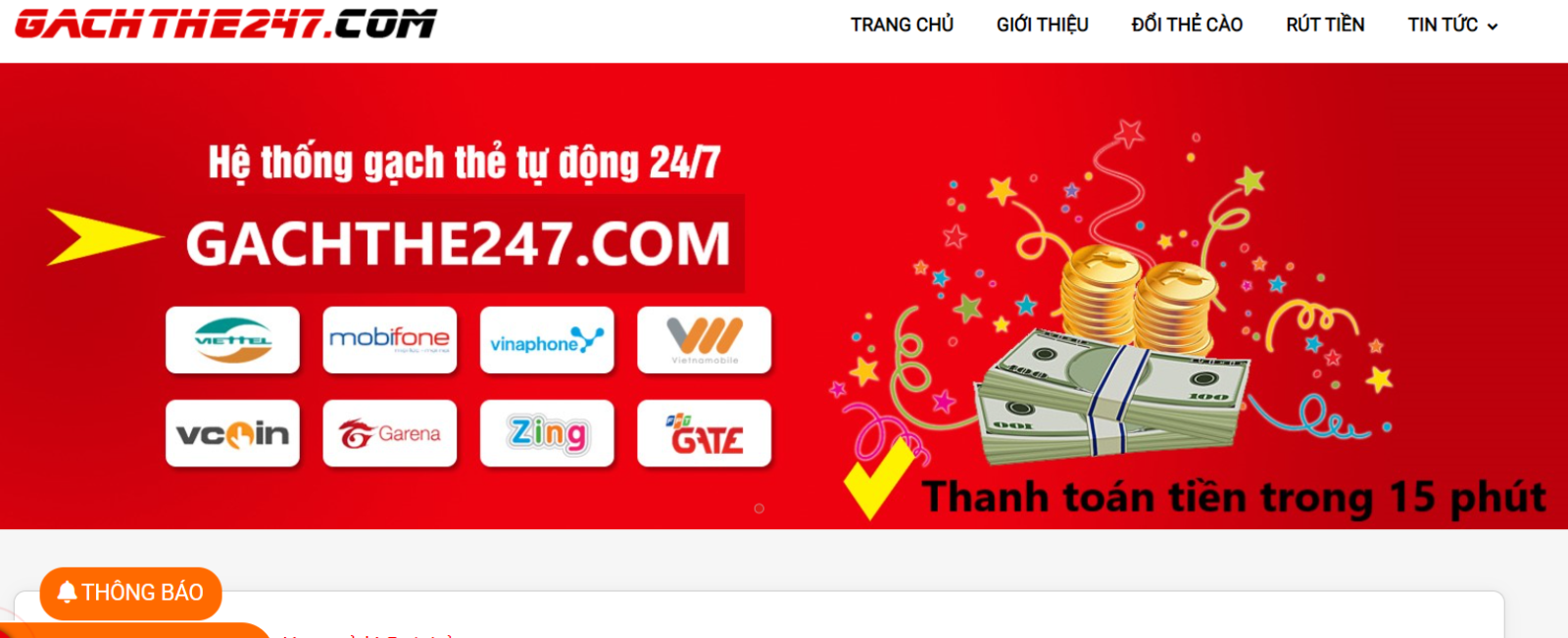 cách nạp tiền momo bằng card điện thoại